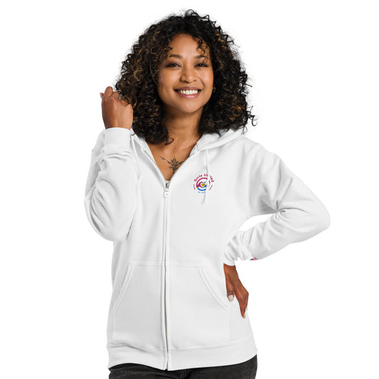 Girls United by Love Logo Unisex heavy blend zip hoodie