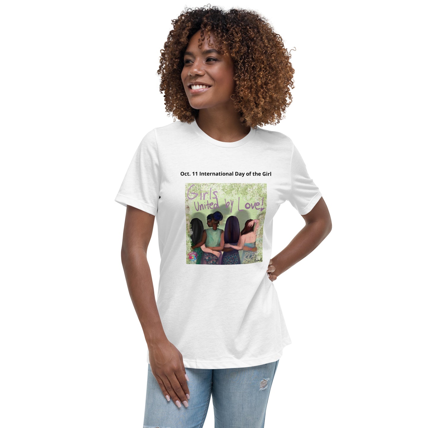 October 11, International Day of the Girl Child Women's T-Shirt Ocean Brown
